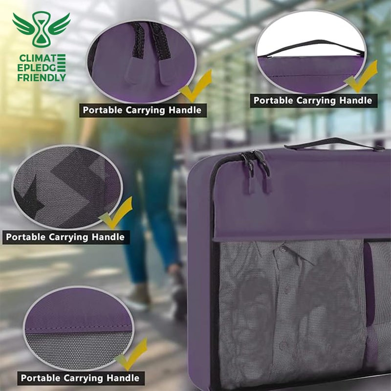 BAGAIL 8 Set/9 Set Packing Cubes Luggage Packing Organizer for Travel, Suitcase Packing Bags for Travel Accessories(Dark Grey, 8 Set) - Image 3